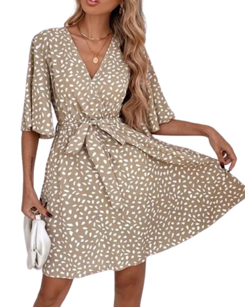 Lizbeth Abito Maxi Donna – Scollo a V Manches Pétales, Vita Alta Elastica & Linea Fluida Estate