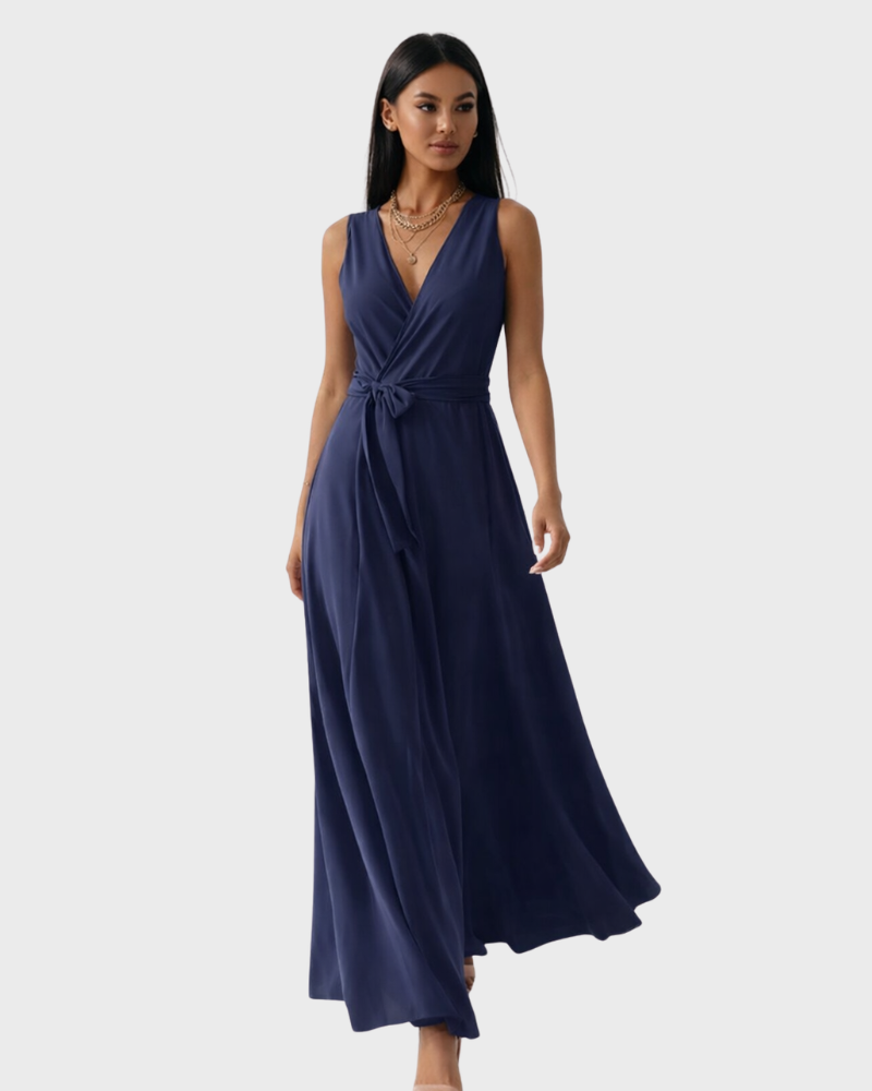 Marjorie Abito Soirée Donna – Scollo a V, Linea Fluida & Design Elegante Intemporel