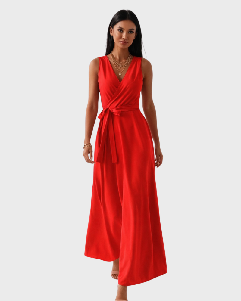 Marjorie Abito Soirée Donna – Scollo a V, Linea Fluida & Design Elegante Intemporel