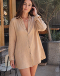 Mia Ensemble Donna Estate – Set Blusa Nouée & Short Vita Alta, Look Moderne & Leggero