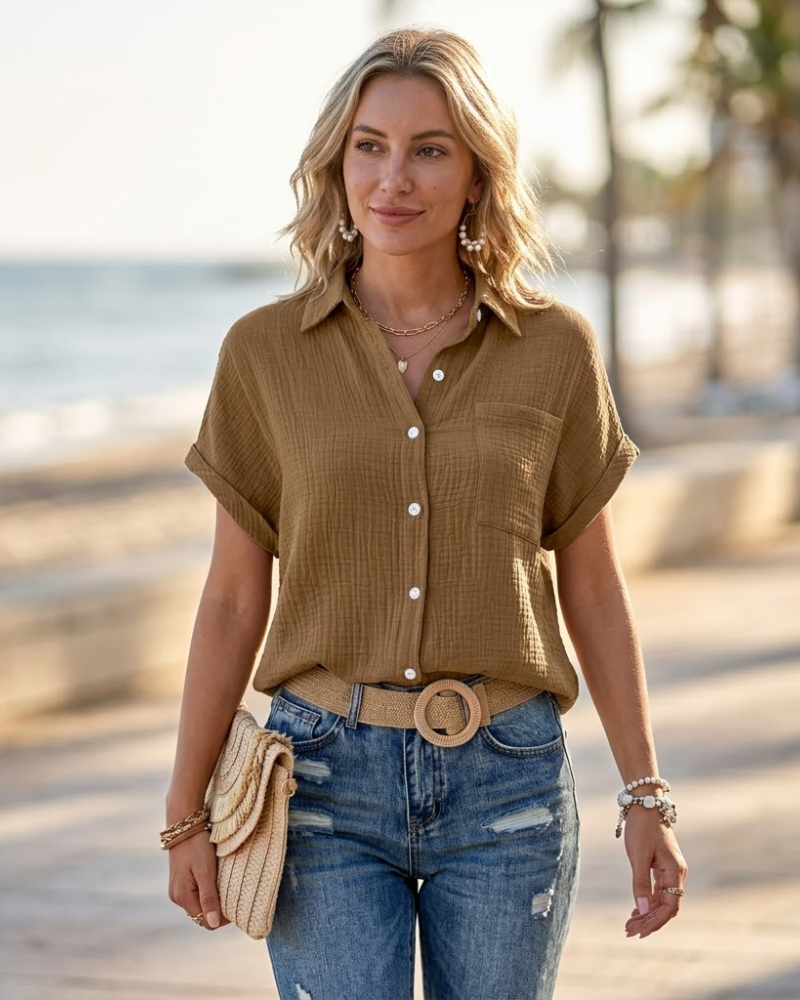 Lulu T-Shirt Donna Tournesol – Tee Vintage Stampa Girocollo Maniche Corte Estate