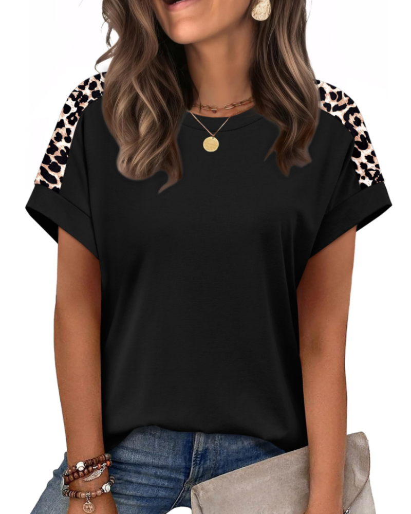 Zaria Top Donna – T-shirt Girocollo Casual Chic, Vestibilità Morbida & Maniche Corte Estate