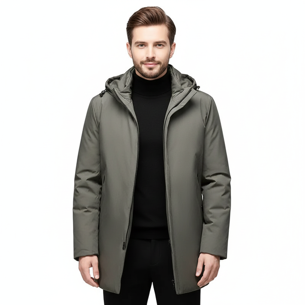 Jamiel Giacca d’Inverno Uomo Imperméable – Cappotto Linea Regular con Capuche Linea-Vent