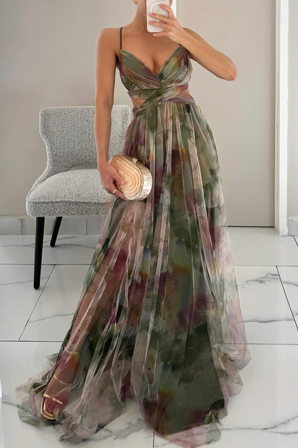Abito Lungo Donna in mesh, motivo floreale — vista 9