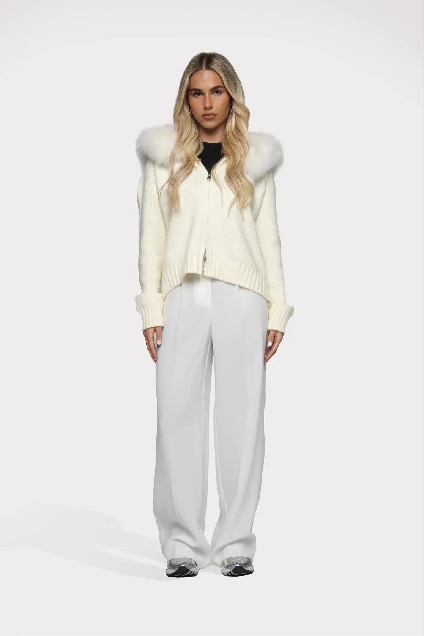 Janelle Giacca Donna – Giacca in Lana Elegante con Capuche Doublée di Fourrure