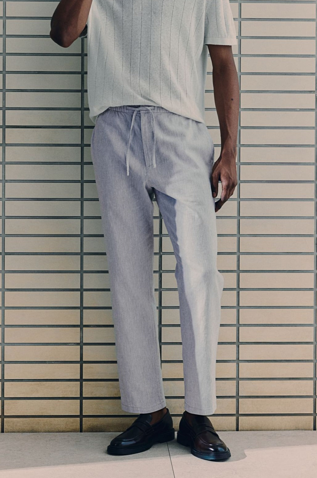 Pantaloni Uomo casual, vita elasticizzata con coulisse — vista 7