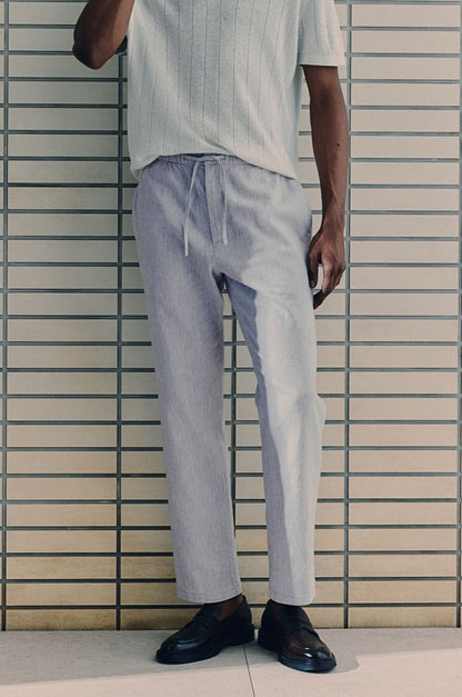 Pantaloni Uomo casual, vita elasticizzata con coulisse — vista 7