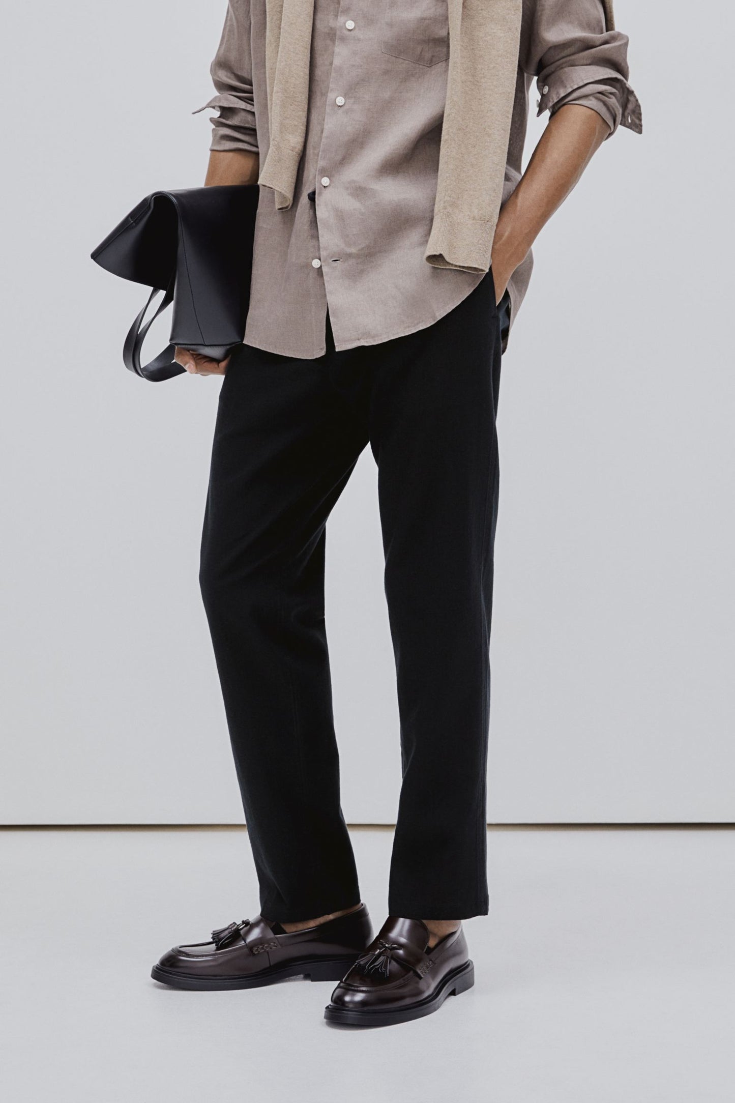 Pantaloni Uomo casual, vita elasticizzata con coulisse — vista 9