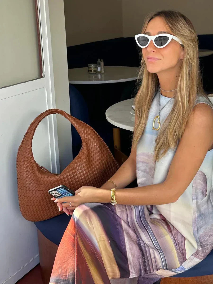 Louisa Borsa Hobo Donna – Tressé Elegante, Spacieux & Style Intemporel