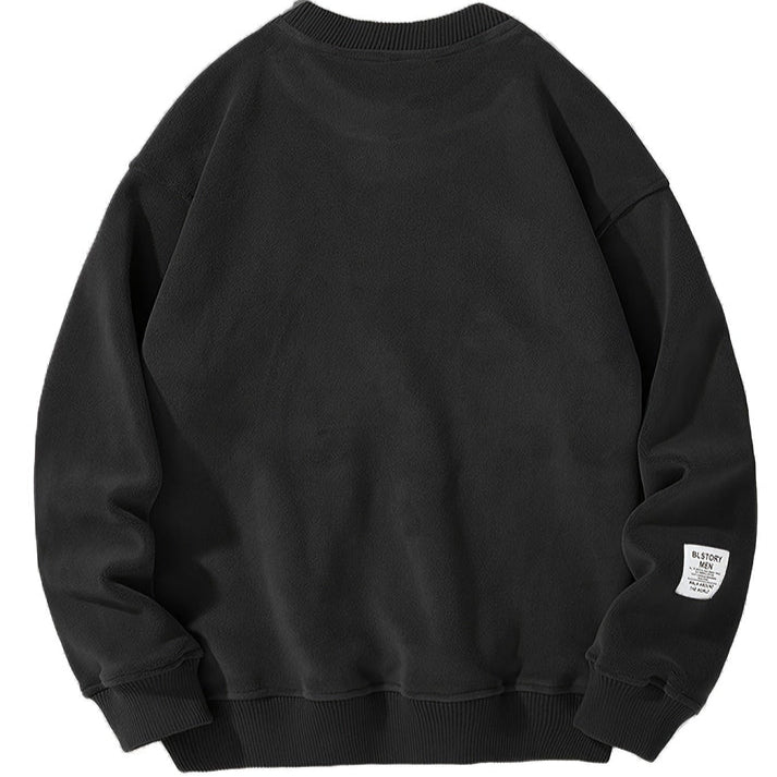 Pull Casual a Girocollo con Lettres Brodées per Uomo