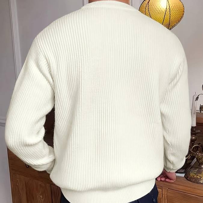 Nale Maglione Uomo Tricot Côtelé – Girocollo, Linea Regular & Style Casual Elegante