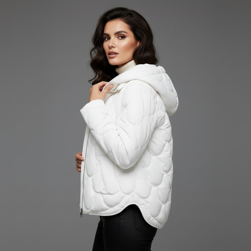 Oline Doudoune Courte Donna – Giacca Matelassée Elegante con Capuche & Fermeture Zippée