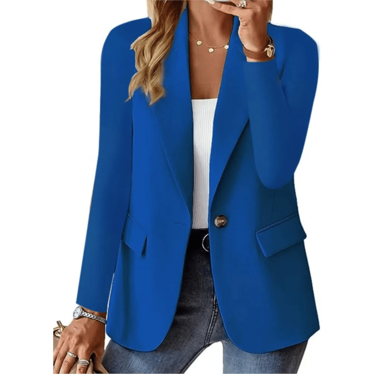 Iliana Blazer Donna – Chic Long a Manches, Elegante & Polyvalent per Toutes Occasions