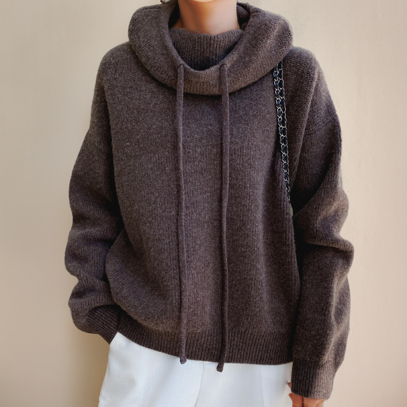 Isabelle Maglione Donna in Mérinos a Dolcevita – Maglione Elegante, Leggero & Caldo al Style Intemporel