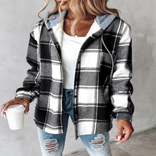 Giacca Donna in tessuto caldo, con cappuccio