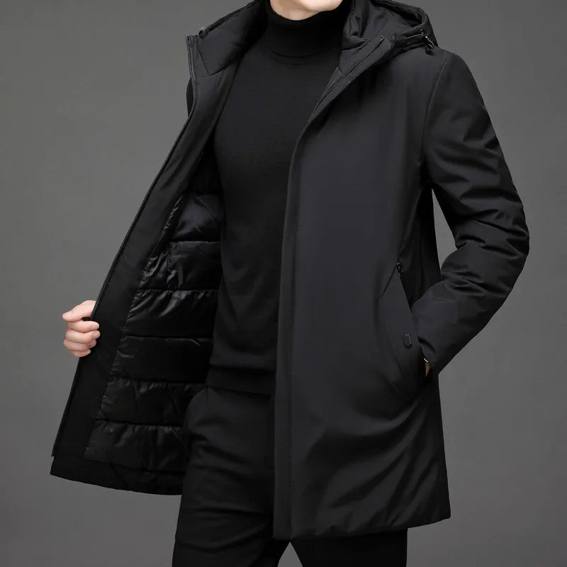 Jamiel Giacca d’Inverno Uomo Imperméable – Cappotto Linea Regular con Capuche Linea-Vent