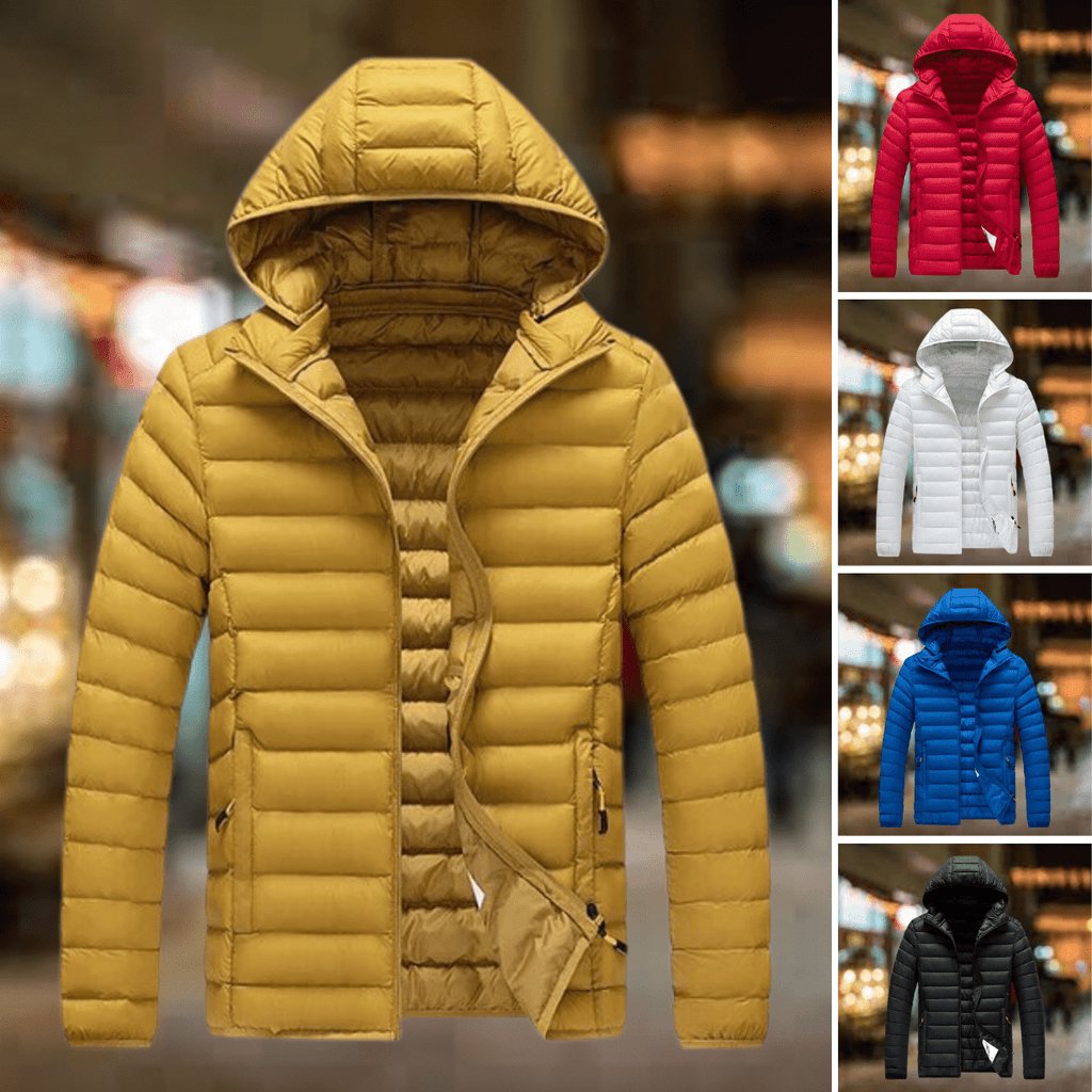 Liam Giacca Matelassée Uomo – Cappotto Isolant con Capuche e Linea Relax