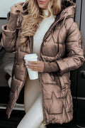 Kimberly Cappotto d’Automne a Capuche per Donna – Giacca Chaude in Mélange di Cotone con Linea Morbida & Design Intemporel