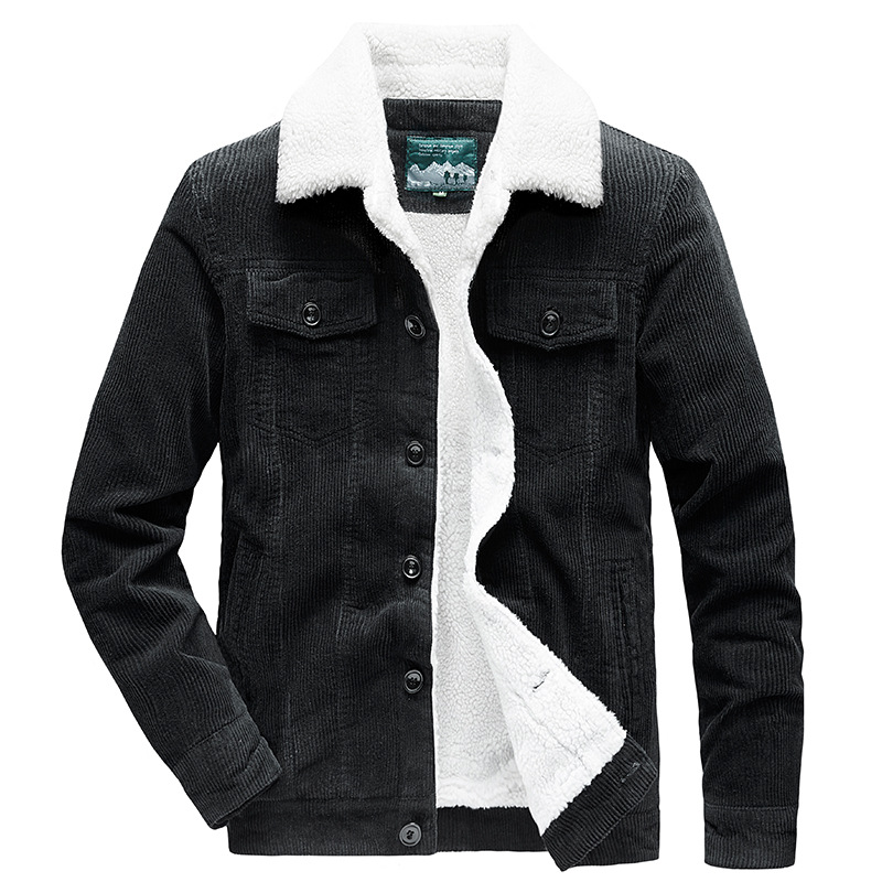 Mason Giacca Trucker Uomo – Velluto Côtelé, Doublure Sherpa & Col Teddy