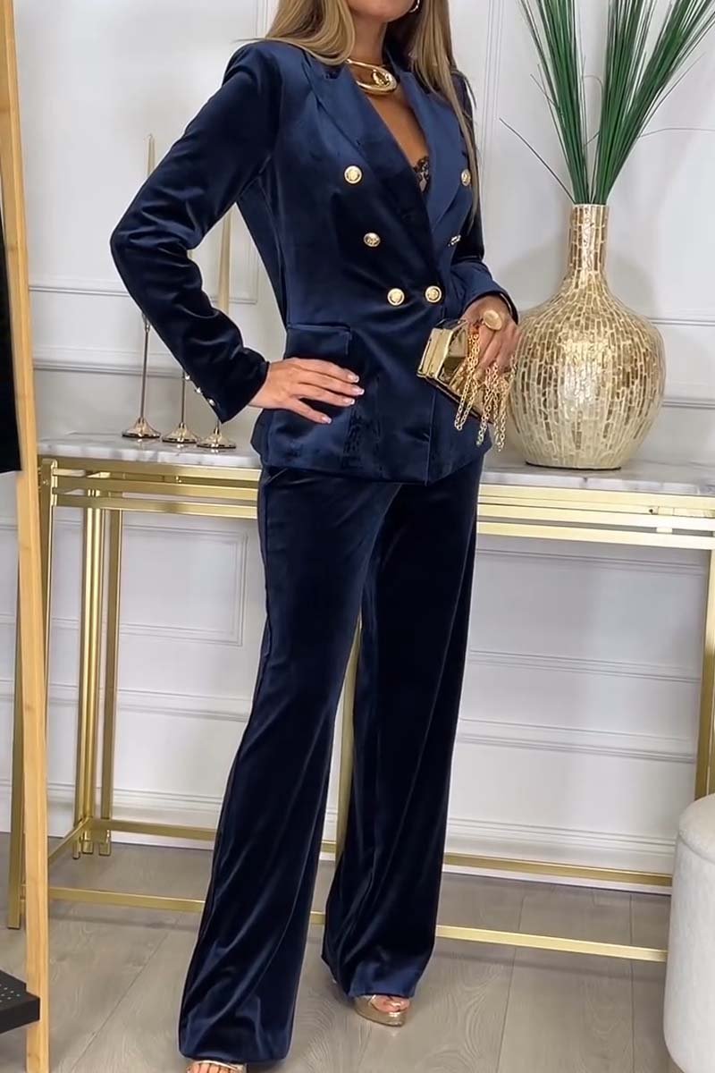 Lora Ensemble Velluto Donna – Costume Luxe Deux-pezzi al Tissu Morbido e Design Polyvalent