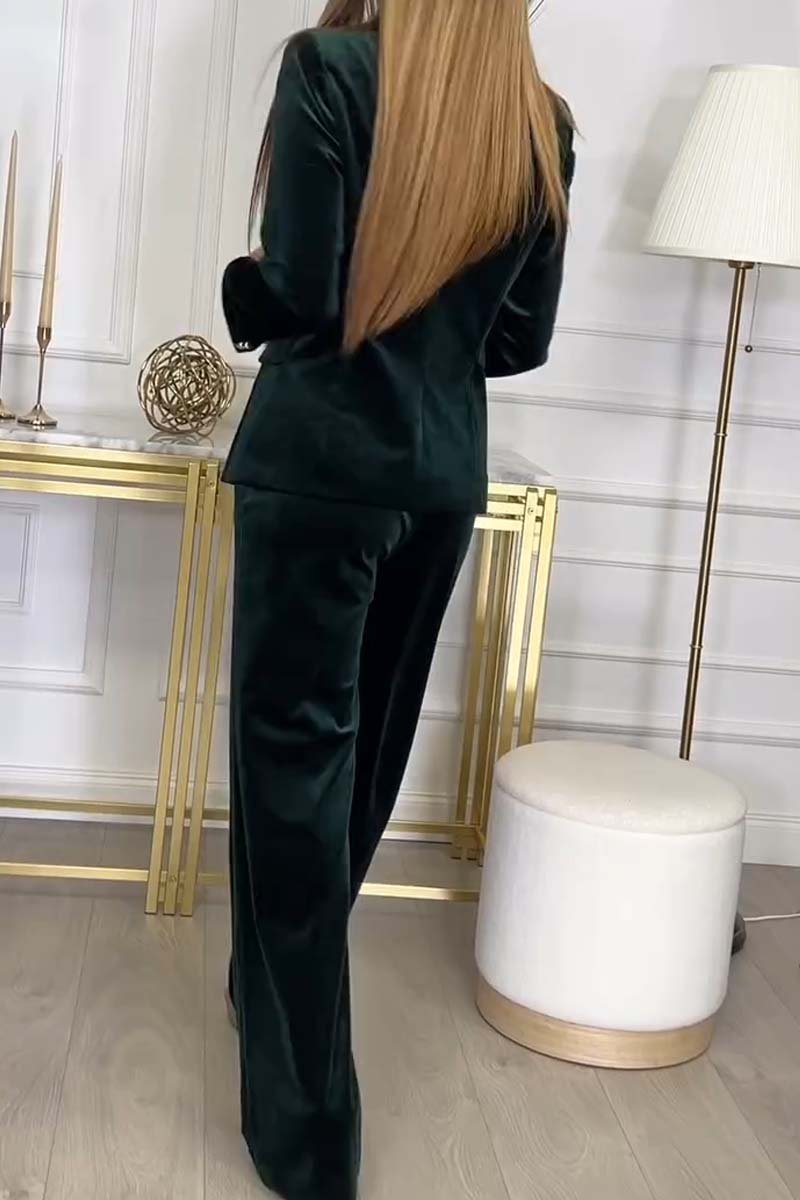 Lora Ensemble Velluto Donna – Costume Luxe Deux-Pièces al Tissu Morbido e Design Polyvalent