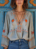 Sienna Blusa Donna Bohémien – Broderie Authentique & Linea Estivale Aérée