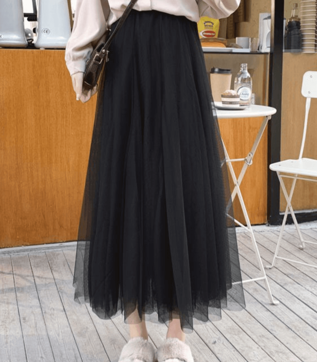 Shandria Gonna in Tulle Donna – Gonna Midi Leggera in Tulle e Polyester, Linea Elegante e Fluida
