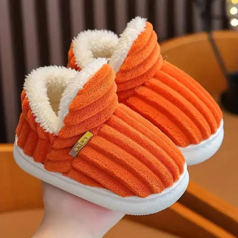 Lily Donna Chaussons – Pantoufles in Velluto Côtelé con Doublure Fourrure & Semelle Antidérapante