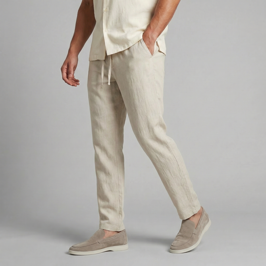 Dettaglio taglio ampio — pantaloni uomo