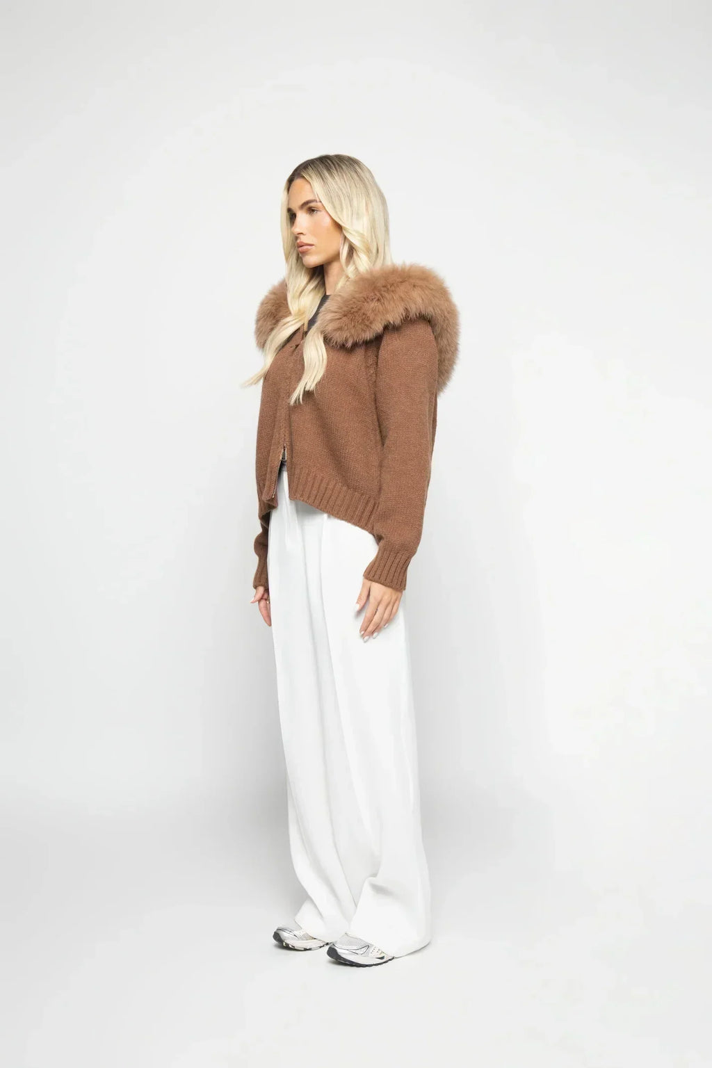 Janelle Giacca Donna – Giacca in Lana Elegante con Capuche Doublée di Fourrure