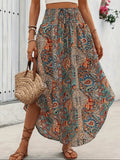 Serenity Gonna Maxi Donna – Gonna Longue Bohémien a Linea Svasata con Stampa Nomade