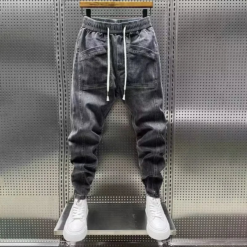 Jiro Pantalone Jogger Stretch per Uomo – Linea casual moderne effet denim con Vita Elastica