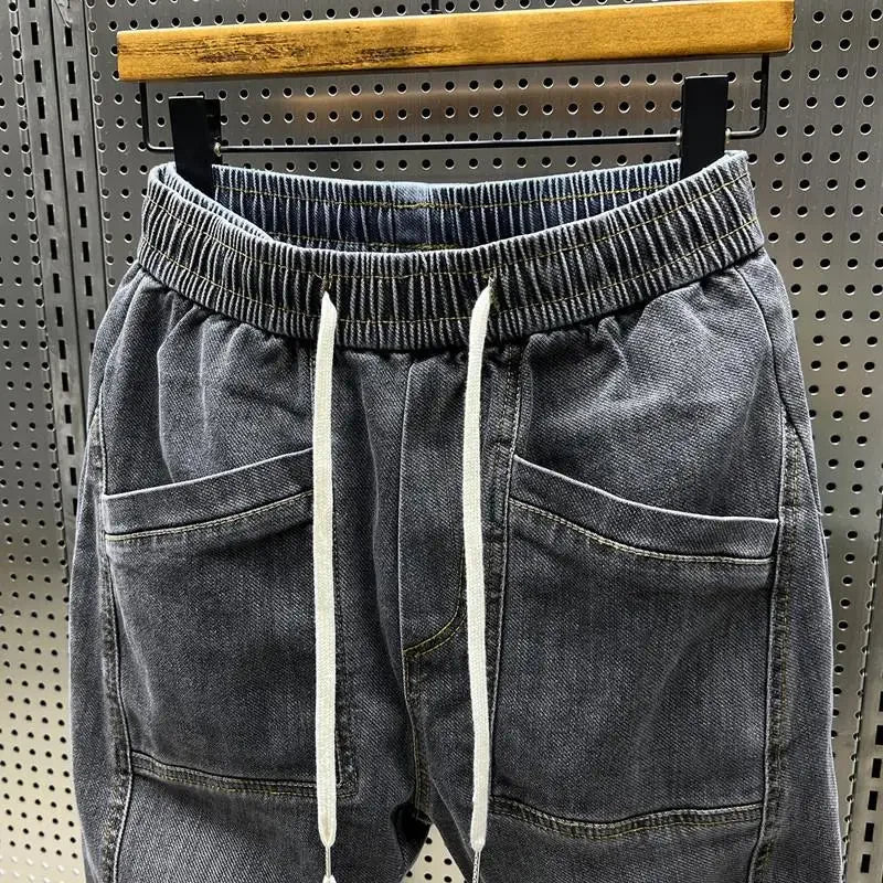 Jiro Pantalone Jogger Stretch per Uomo – Linea casual moderne effet denim con Vita Elastica