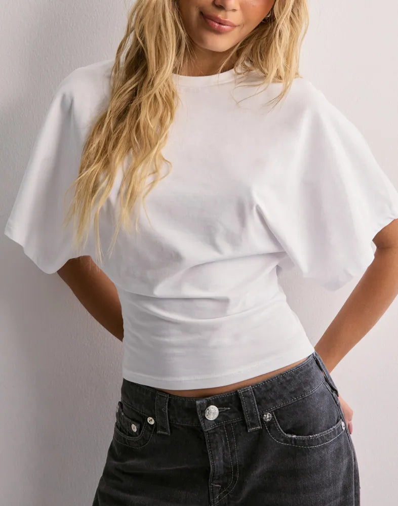 Isabelle T-Shirt Donna – T-Shirt Elegante con Manches Évasées e Linea Cintrée Flatteuse