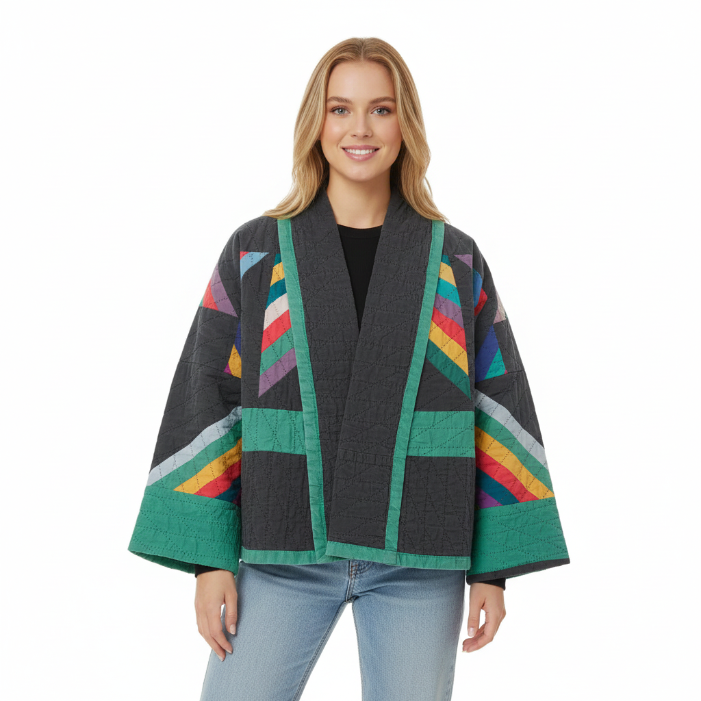 Zeline Giacca Matelassée Donna – Cappotto Oversize Patchwork Rétro al Style Moderne