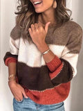 Sarah Maglione Donna – Tricot Rayé Confortevole & Elegante a Maniche Lunghe