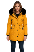 Leonor Parka Donna d’Inverno – Capuche con Col in Fausse Fourrure & Taille Regolabile