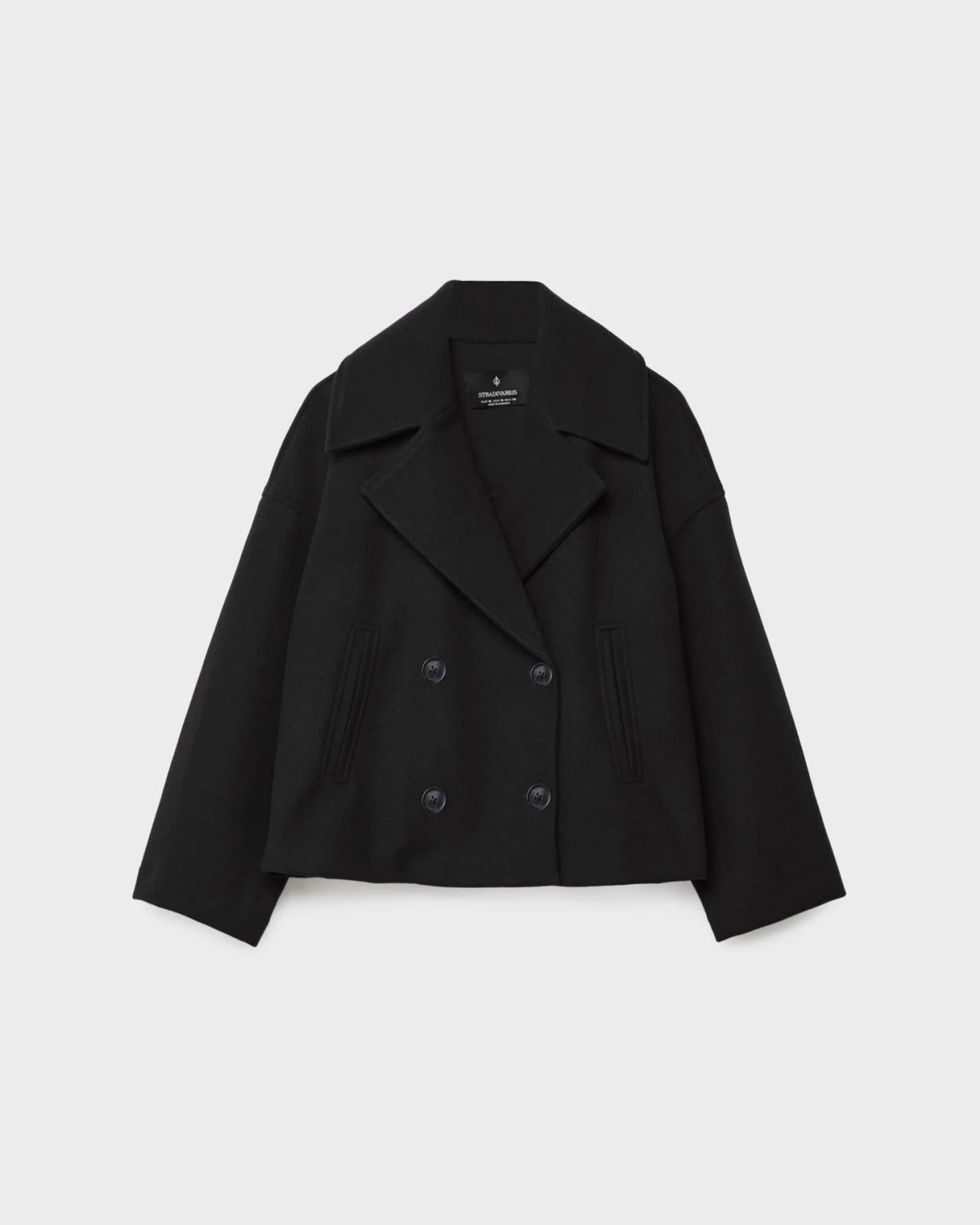 Vanessa Giacca Donna – Giacca Courte Croisée in Lana Elegante & Chaude per l’Inverno