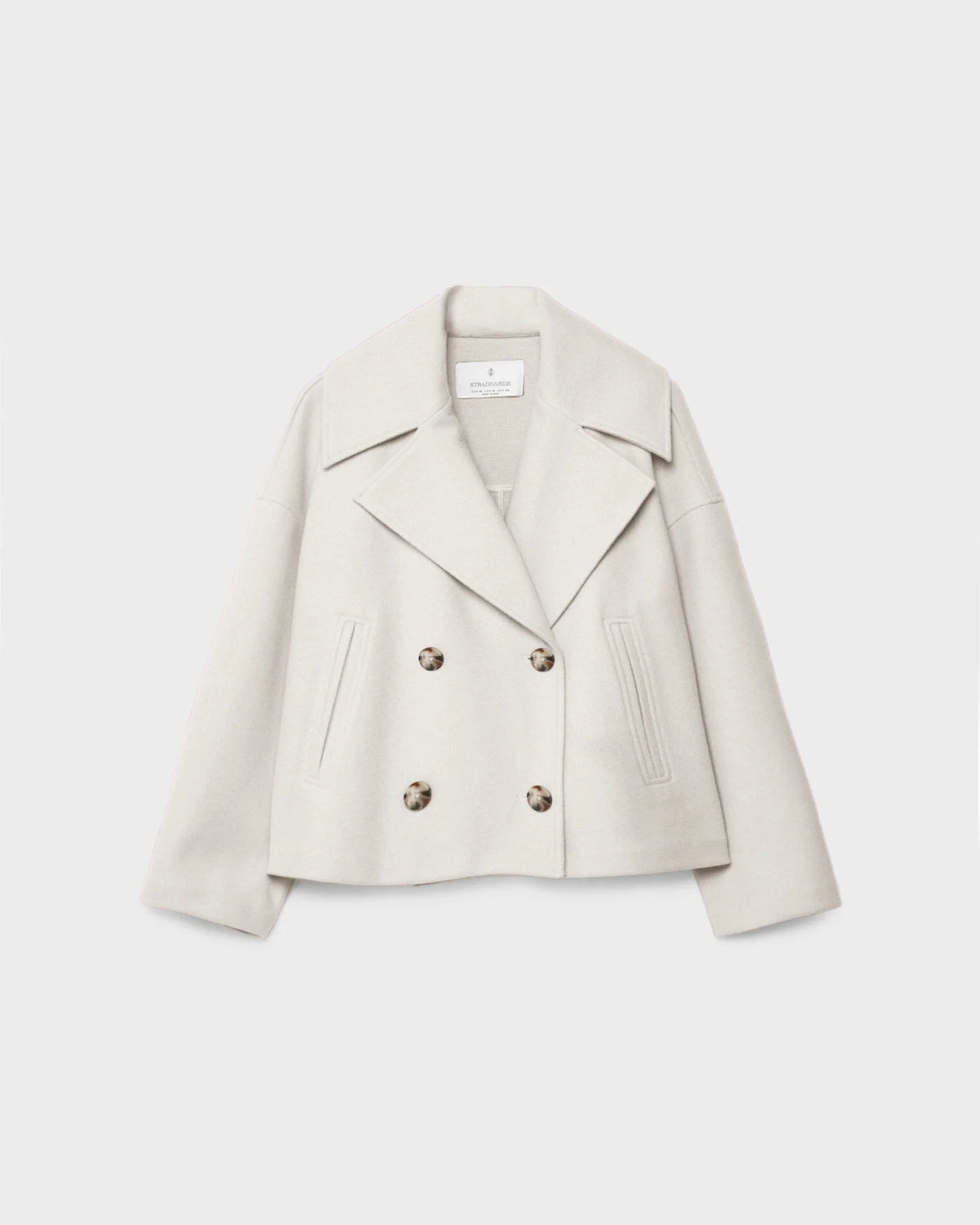 Vanessa Giacca Donna – Giacca Courte Croisée in Lana Elegante & Chaude per l’Inverno