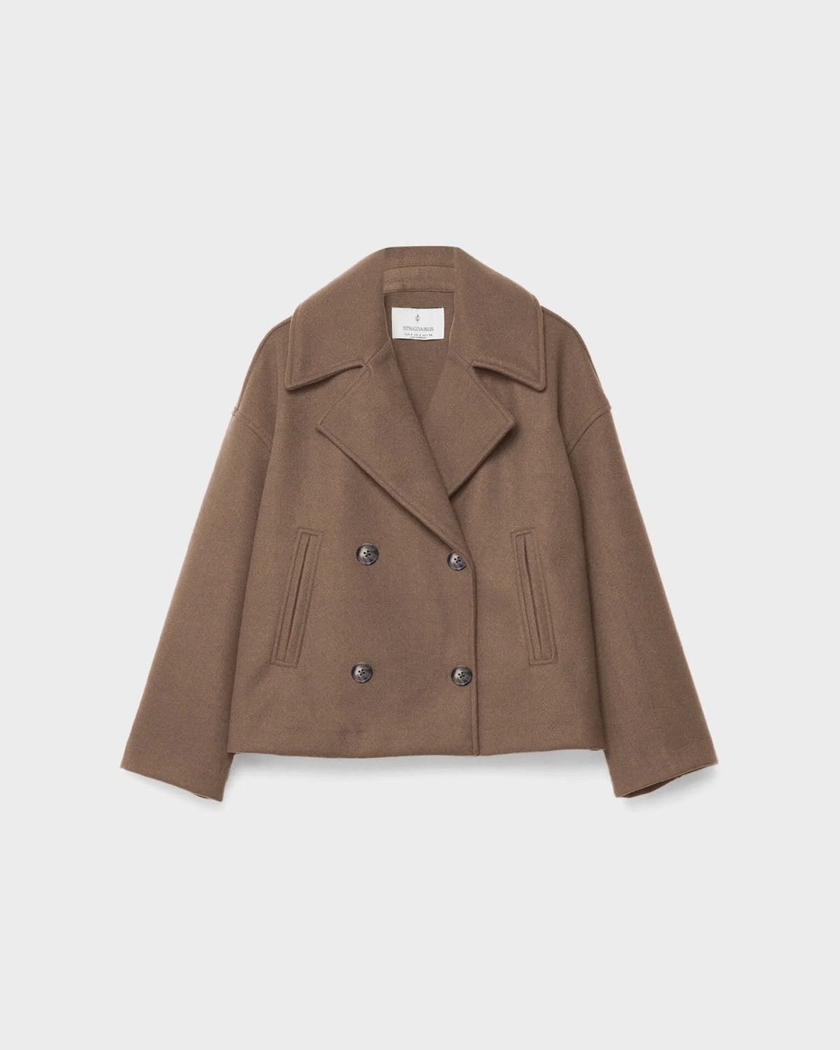Vanessa Giacca Donna – Giacca Courte Croisée in Lana Elegante & Chaude per l’Inverno