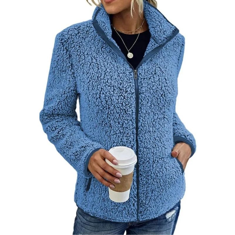 Kristal Giacca Polaire Donna per l’Inverno – Cappotto Caldo e Leggero a fermeture éclair con style casual moderne