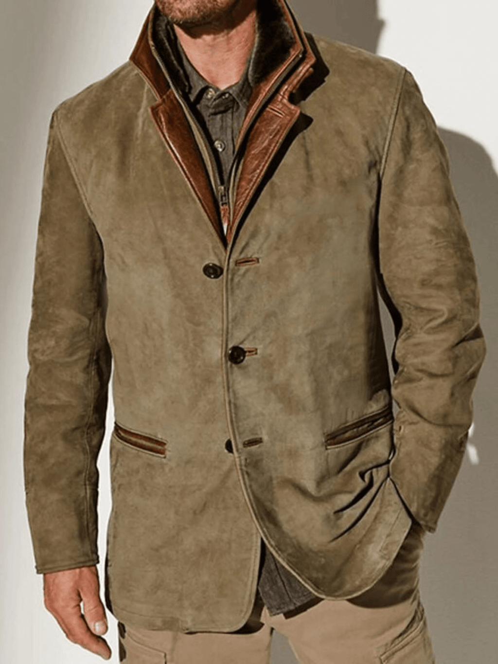 Vern Giacca Uomo – Giacca in Cuir Vintage Elegante & Durable al Style Intemporel