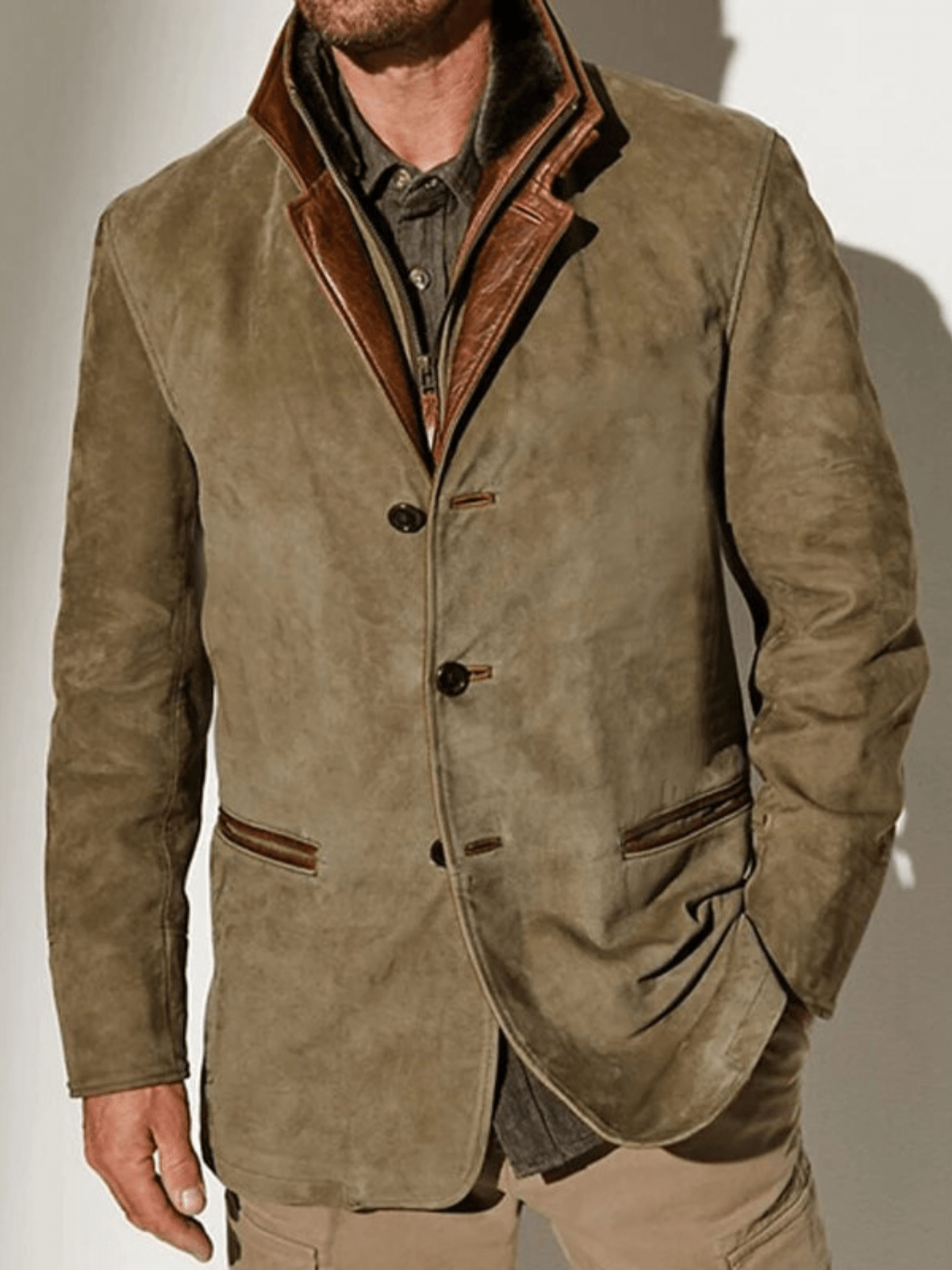 Vern Giacca Uomo – Giacca in Cuir Vintage Elegante & Durable al Style Intemporel